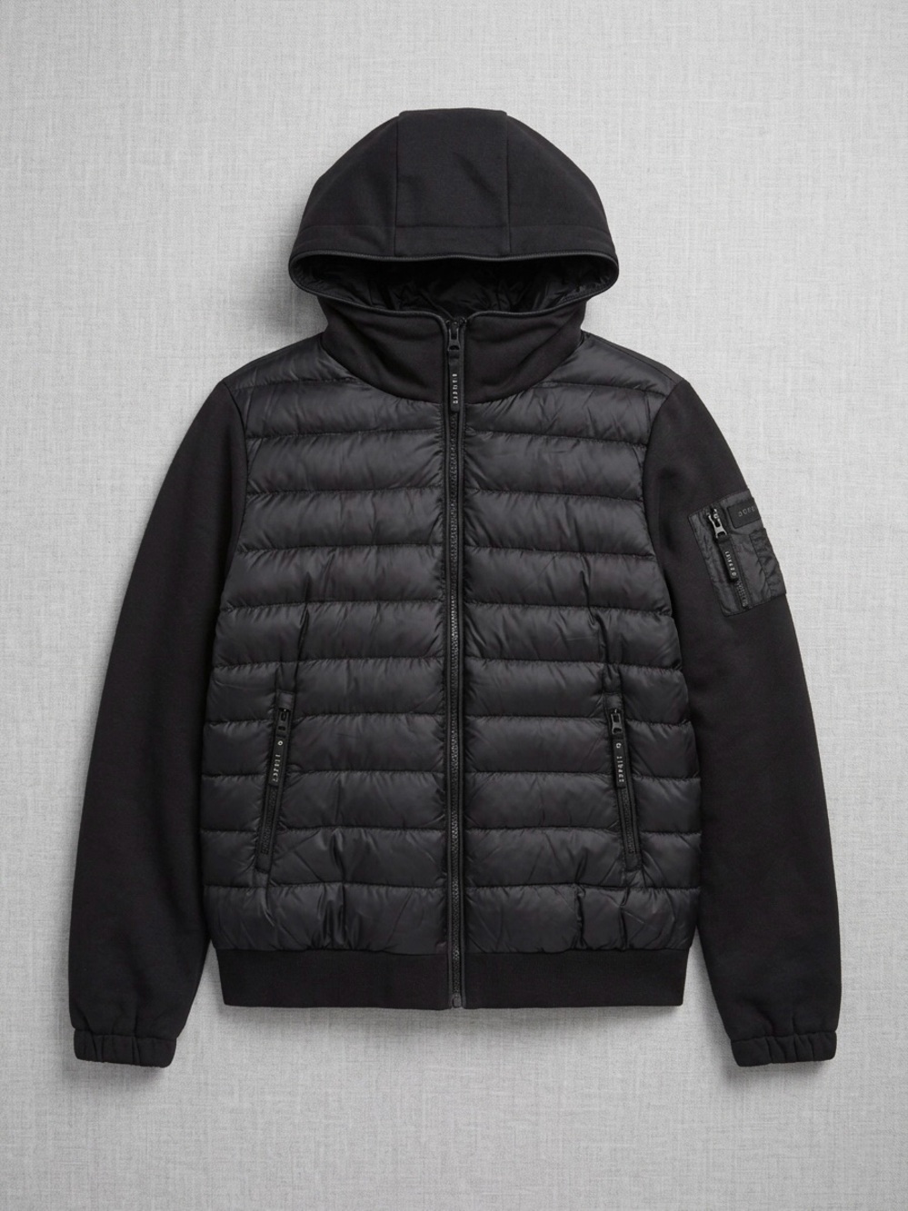Esprit Black Quilted Hooded Puffer Goose Down Jacket